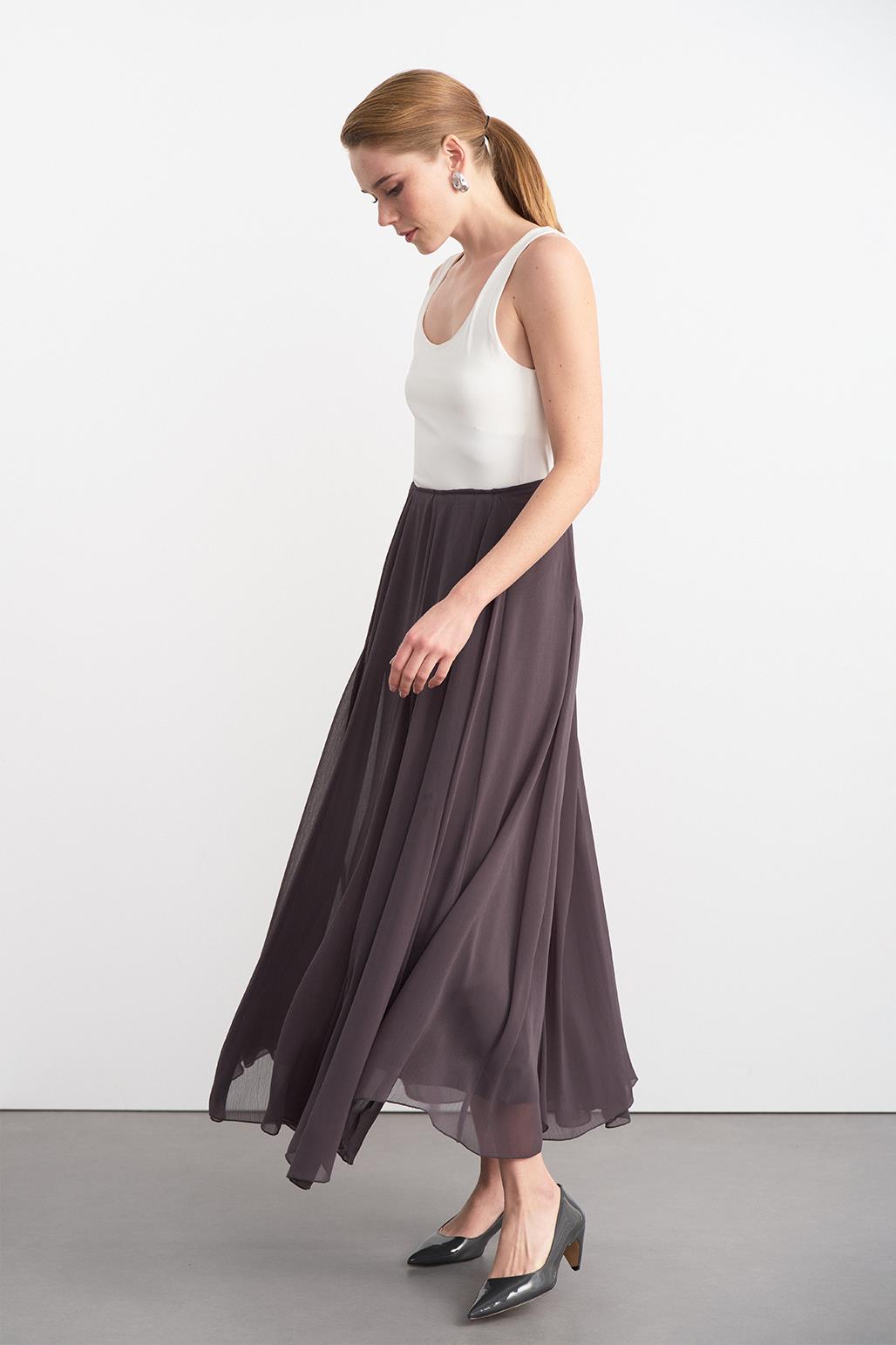 Eva Long Skirt Anthracite