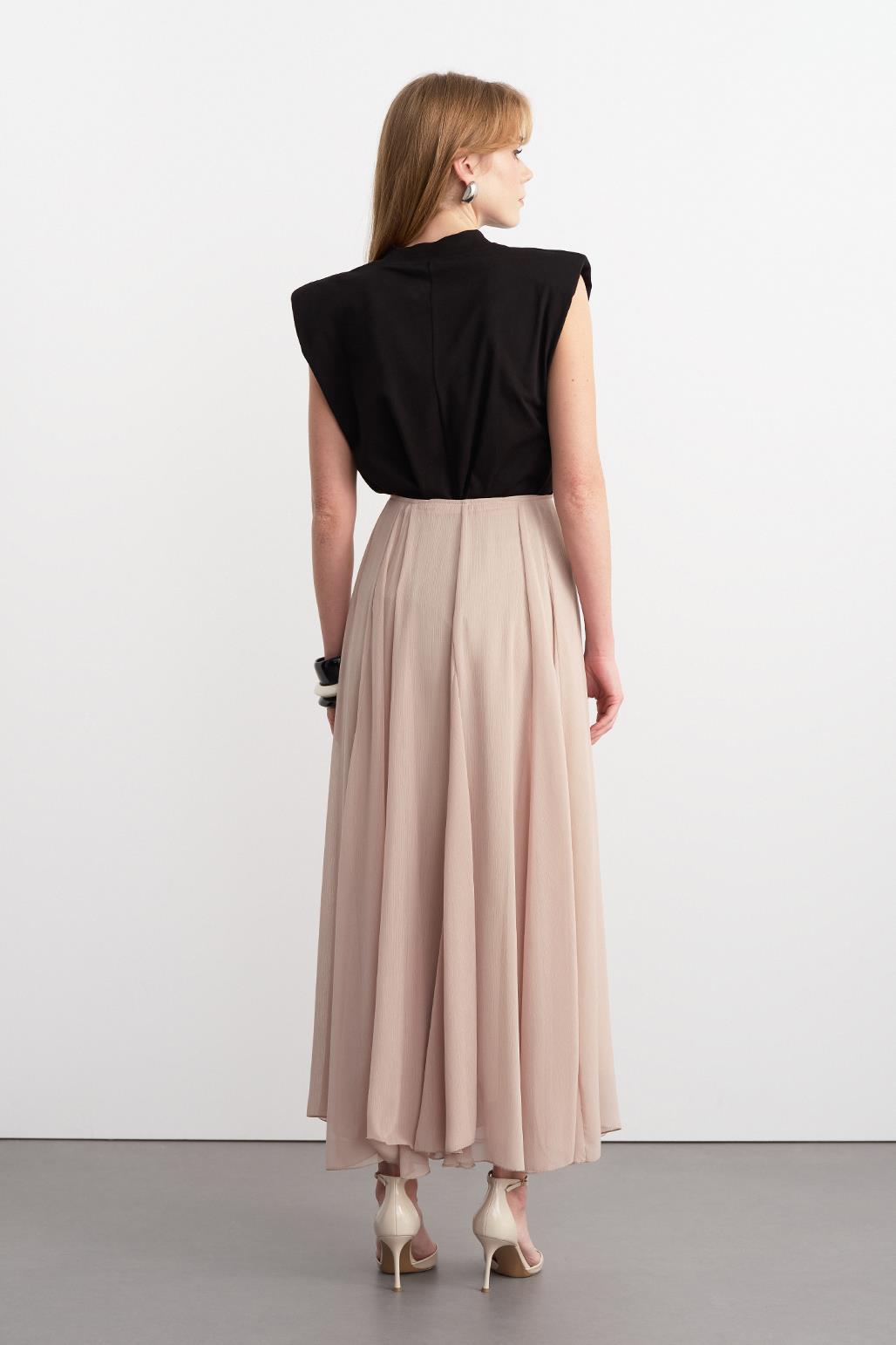 Eva Long Skirt Beige