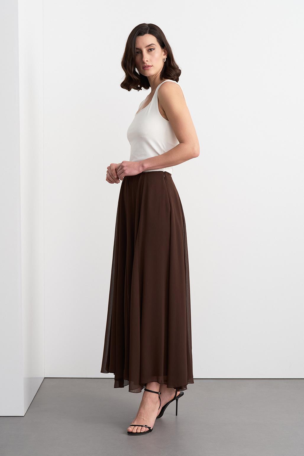 Eva Long Skirt Brown