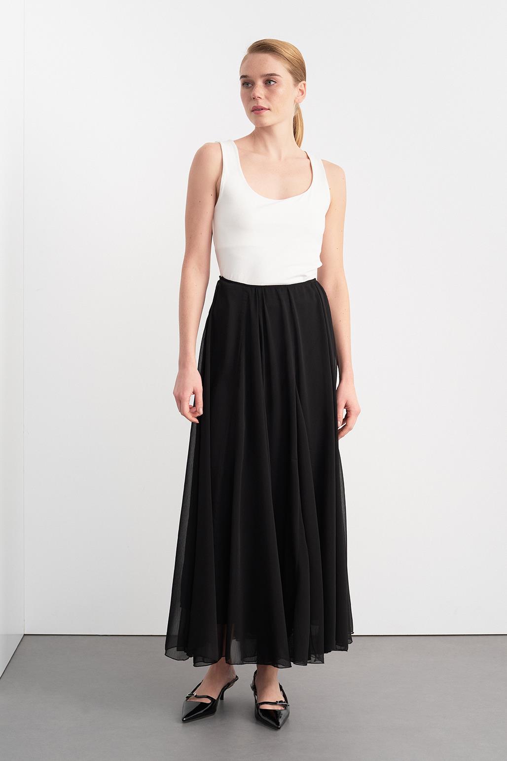 Eva Long Skirt Black