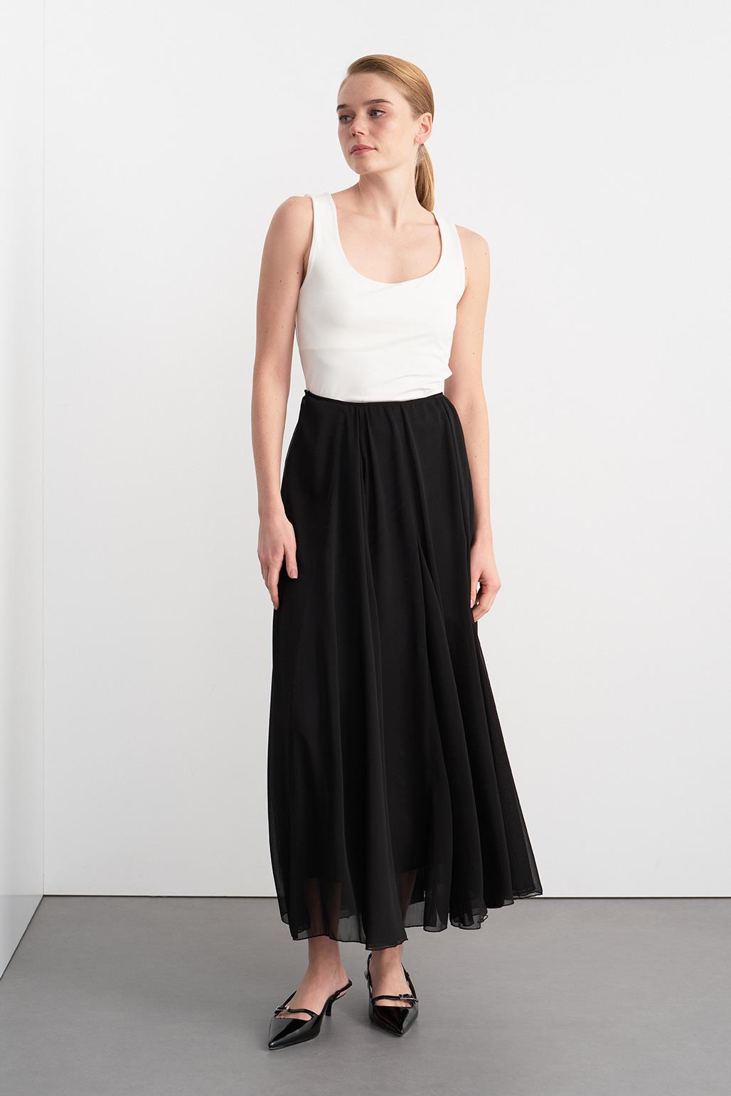 Eva Long Skirt Black