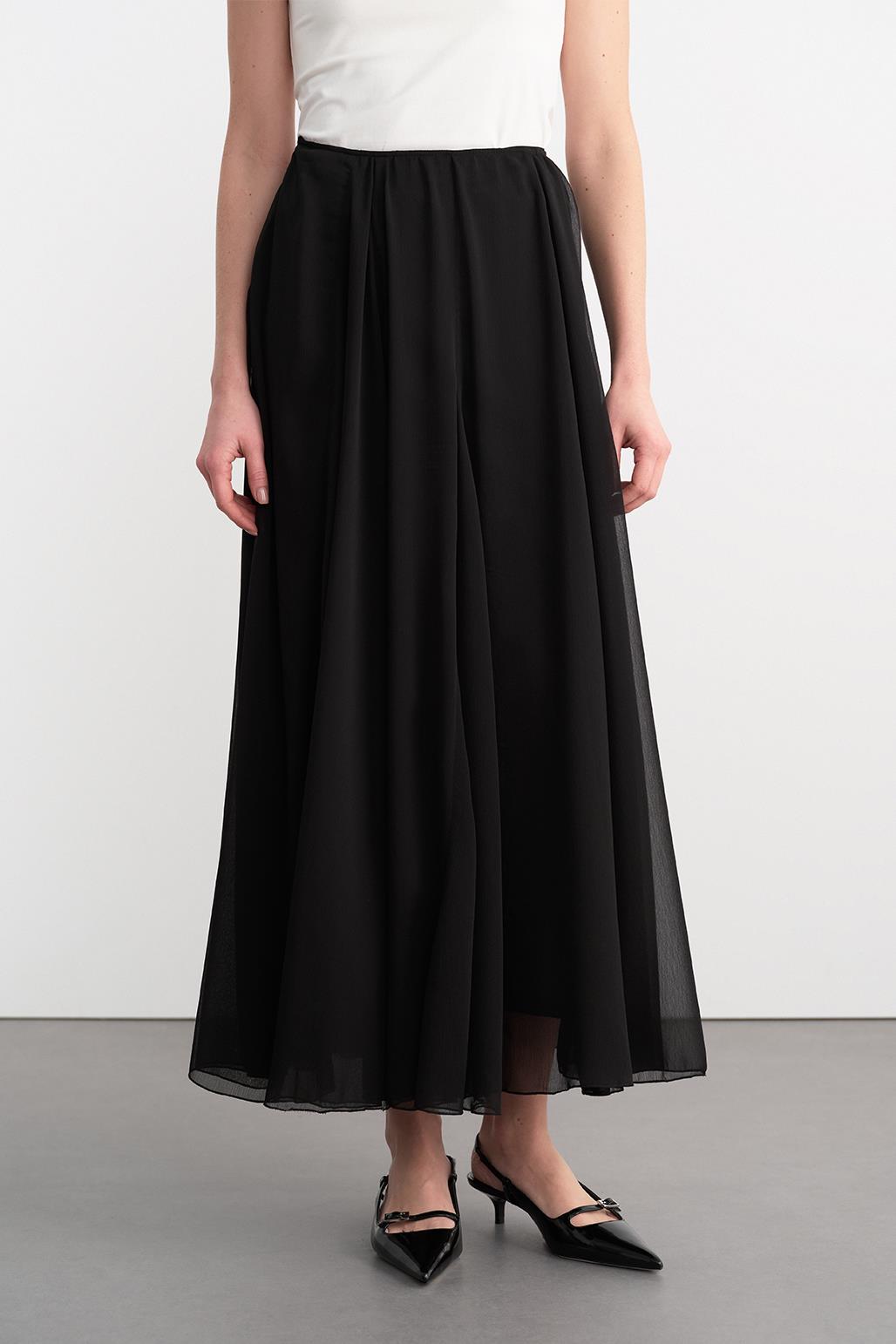 Eva Long Skirt Black