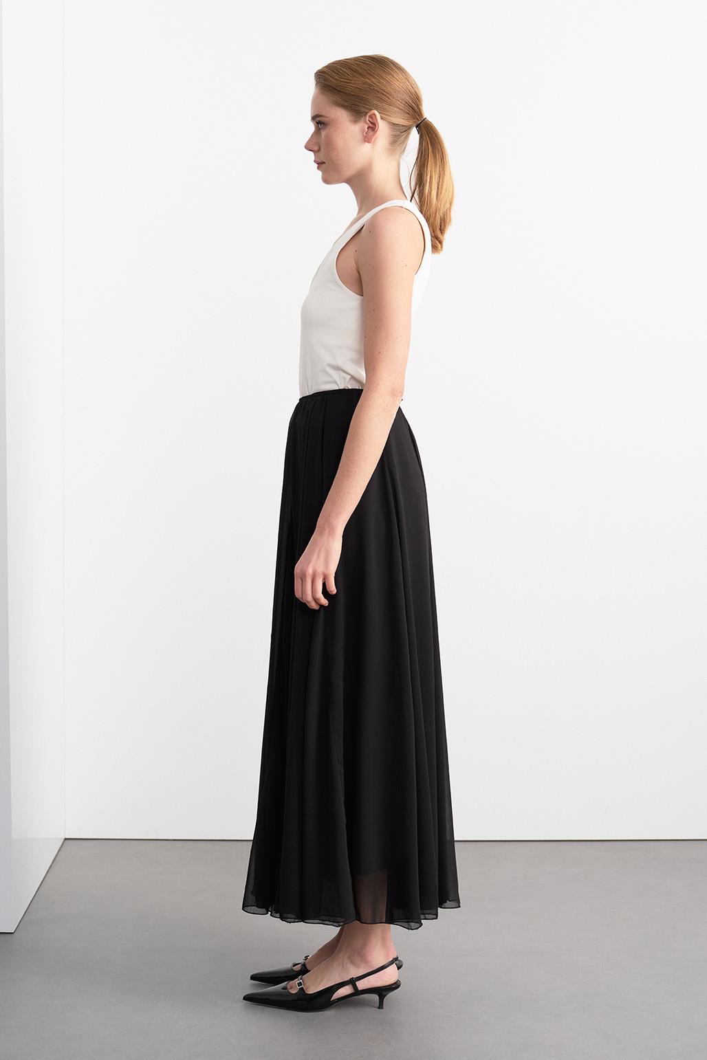 Eva Long Skirt Black