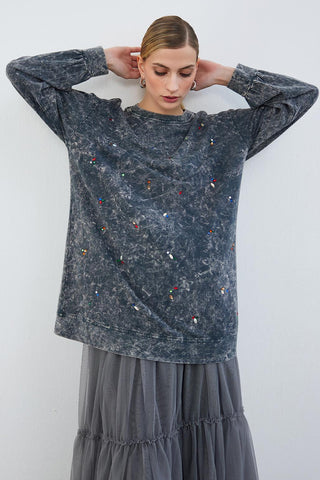 Fara Stone Sweatshirt Smoked