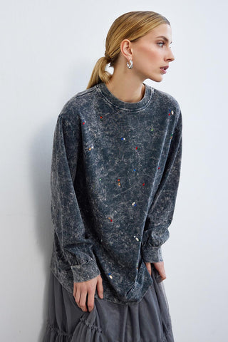 Fara Stone Sweatshirt Smoked