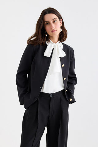 Farla Fit Ceket Black