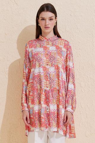 Feone Patterned Shirt Pink