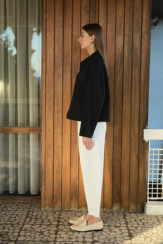 Zippered Short Jacket Black