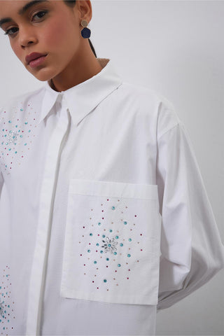 Feya Diamond Shirt Ecru