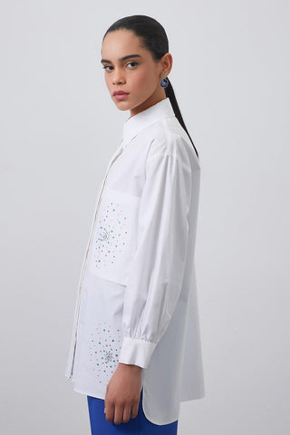 Feya Diamond Shirt Ecru