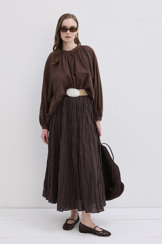 Flam Linen Shirt Brown