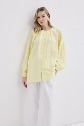 Flam Linen Shirt Yellow