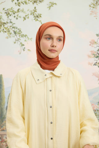 Floss Viscose Plain Square Scarf Almond