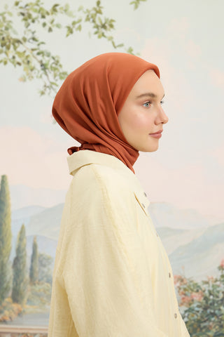 Floss Viscose Plain Square Scarf Almond