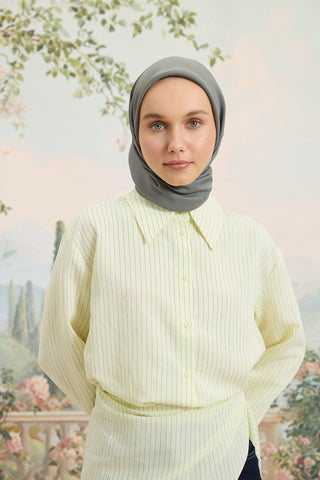 Floss Viscose Plain Square Scarf Charcoal