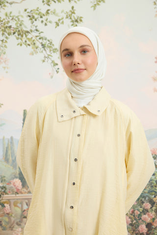 Floss Viscose Plain Square Scarf Pearl