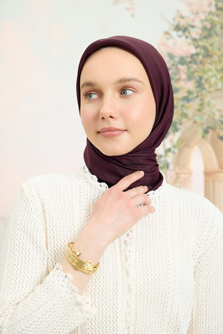 Floss Viscose Plain Square Scarf Mulberry