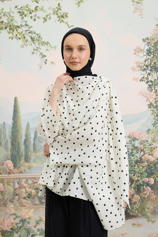 Floss Viscose Plain Square Scarf Black