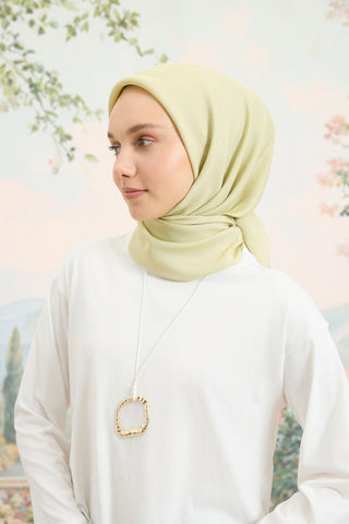 Floss Viscose Plain Square Scarf Pale Green