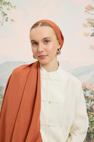 Floss Viscose Plain Scarf Almond