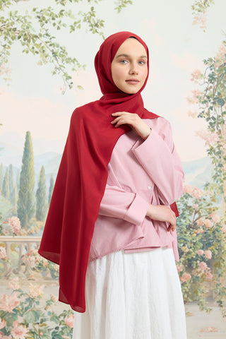 Floss Viscose Plain Scarf Burgundy