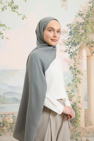 Floss Viscose Plain Scarf Charcoal Grey
