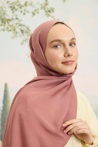 Floss Viscose Plain Scarf Dusty Rose