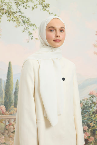 Floss Viscose Plain Scarf Pearl