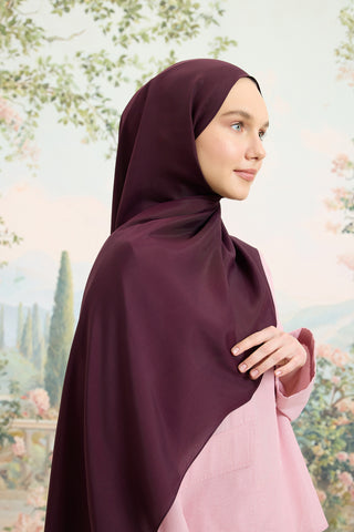 Floss Viscose Plain Scarf Plum