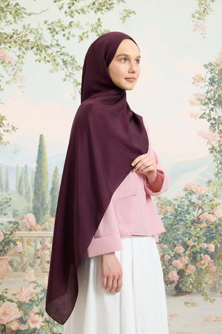Floss Viscose Plain Scarf Plum