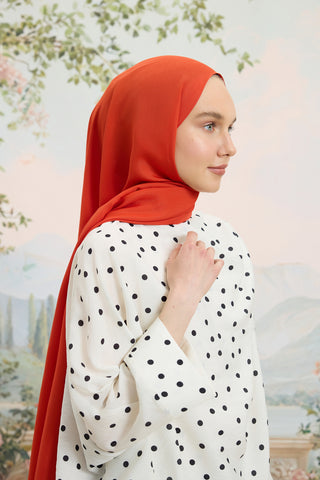 Floss Viscose Plain Scarf Orange