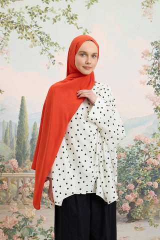 Floss Viscose Plain Scarf Orange