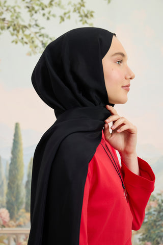 Floss Viscose Plain Scarf Black