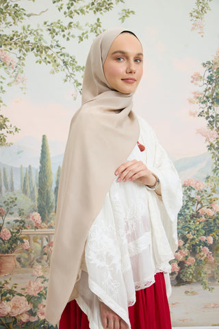 Floss Viscose Plain Scarf Stone