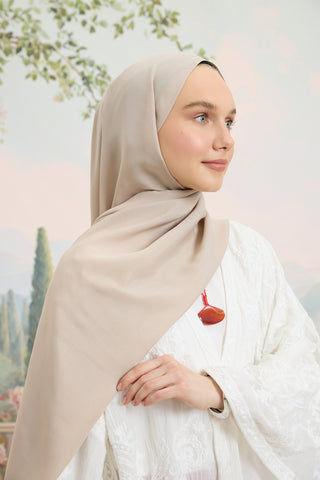 Floss Viscose Plain Scarf Stone