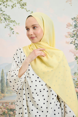 Floss Viscose Plain Scarf Light Yellow