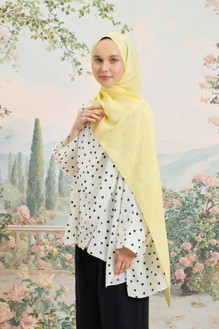 Floss Viscose Plain Scarf Light Yellow