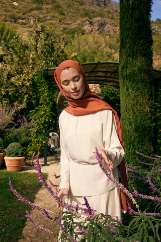 Floss Viscose Plain Scarf Almond