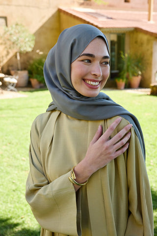 Floss Viscose Plain Scarf Charcoal Grey