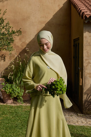 Floss Viscose Plain Scarf Light Green