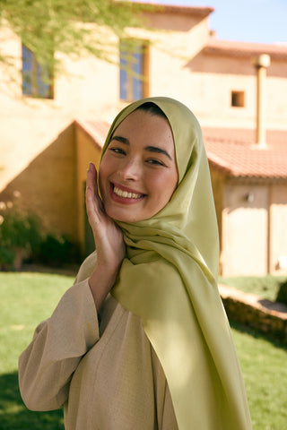 Floss Viscose Plain Scarf Lime