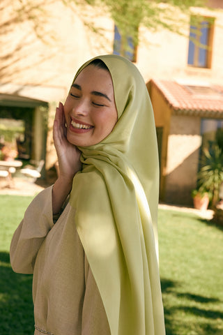 Floss Viscose Plain Scarf Lime
