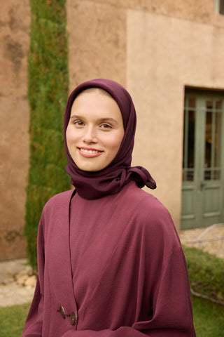 Floss Viscose Plain Square Scarf Mulberry