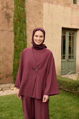 Floss Viscose Plain Square Scarf Mulberry