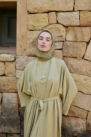 Floss Viscose Plain Square Scarf Sage