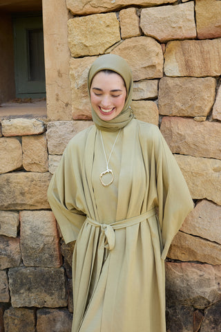 Floss Viscose Plain Square Scarf Sage