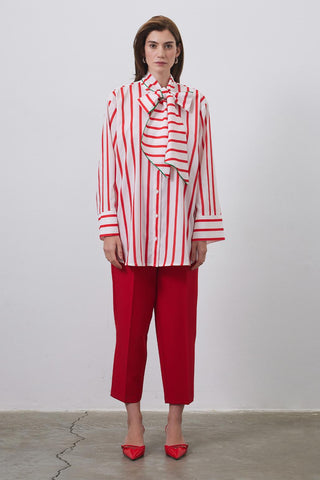 Oli Scarf Striped Shirt Red
