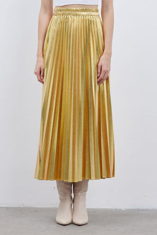 Galaxy Pleated Skirt Gold
