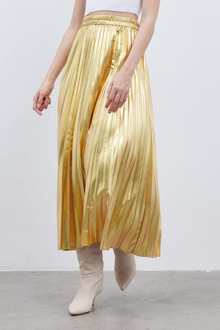 Galaxy Pleated Skirt Gold