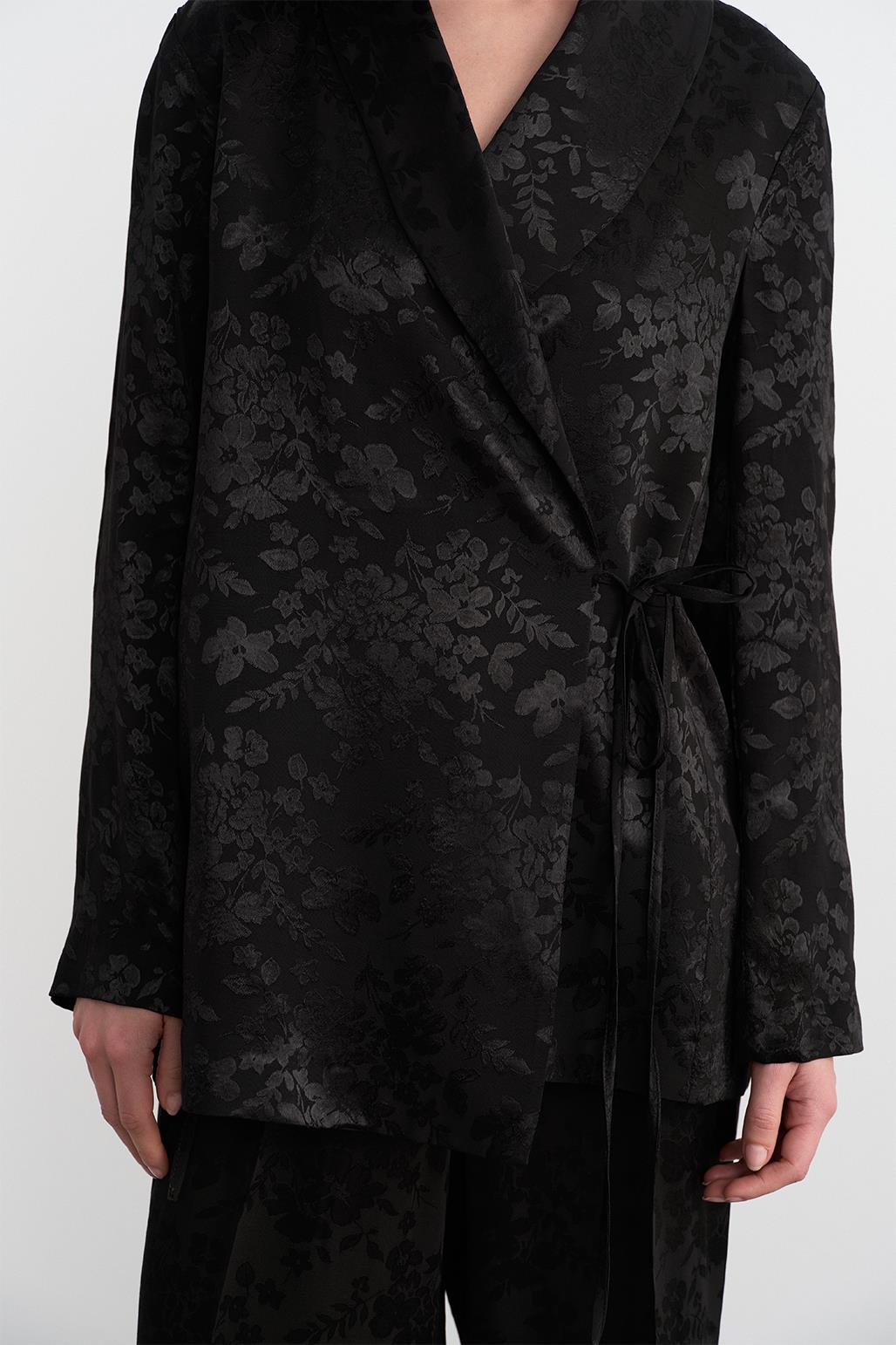 Galia Jacquard Jacket Pants Suit Black